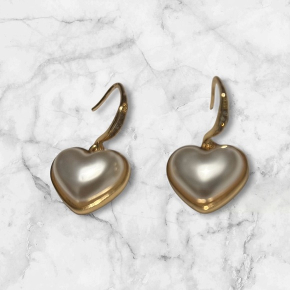 🆕Anne Klein Gold Heart Earrings - Picture 3 of 13